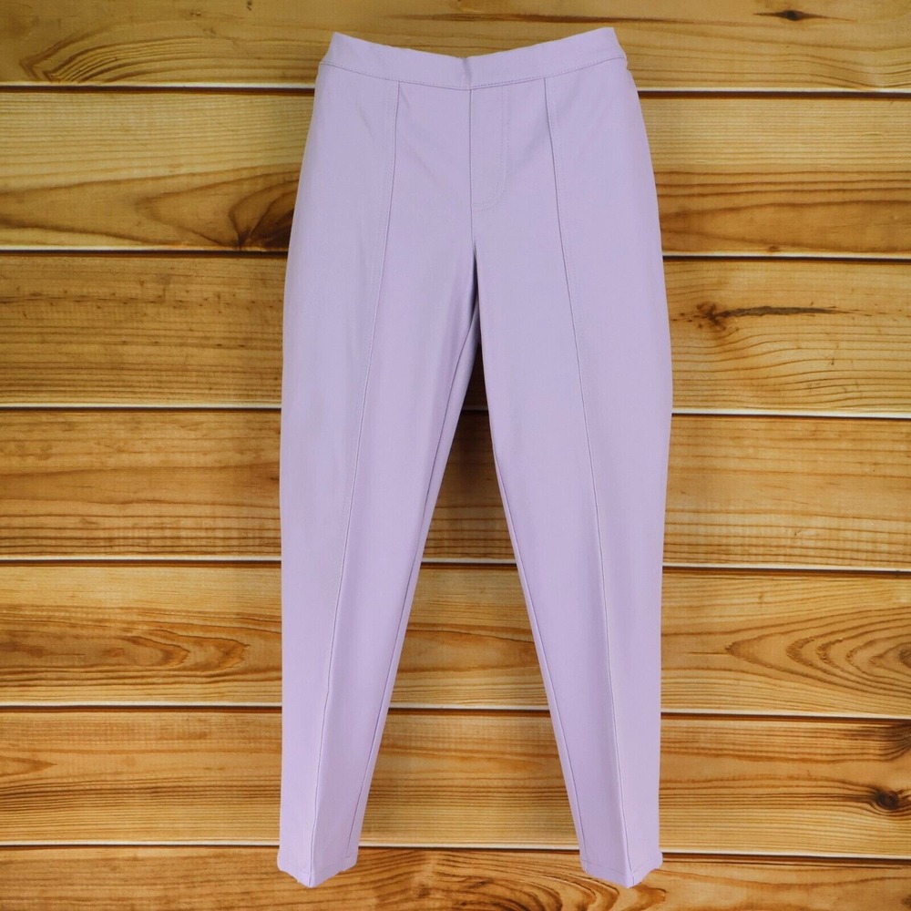 Isaac Mizrahi Live! Stretch Waist Ankle Pants Womens Sz 2P Light Purple Mid Rise